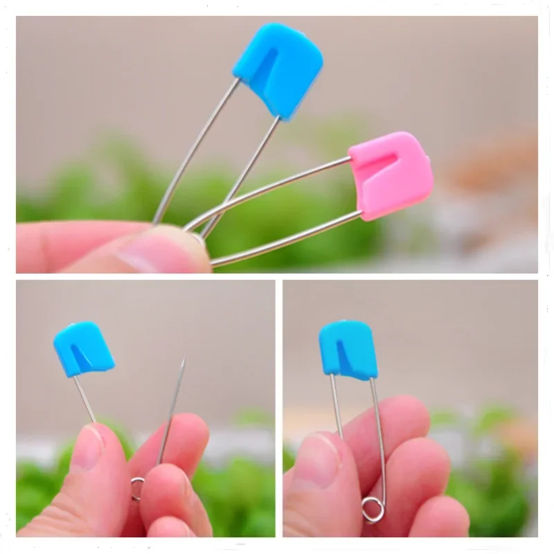 10/20pcs Plastic Head Safety Pins 4/5.5cm Safety Locking Baby Cloth Diaper  Nappy Pins Buckles DIY Needle Pins Sewing Supplies Baby Pins 