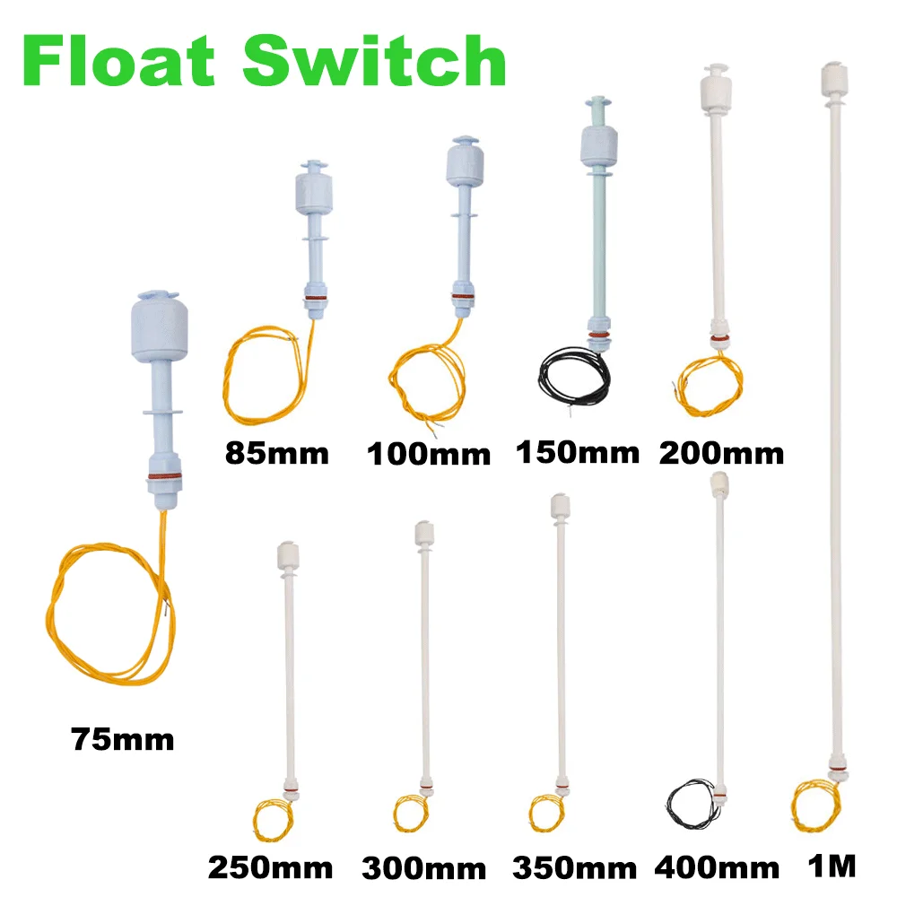 Interrupteur à flotteur de niveau d'eau basse pression normalement fermé, capteur de niveau de liquide, interrupteurs à flotteur verticaux, capteur de niveau d'eau 75MM/85MM