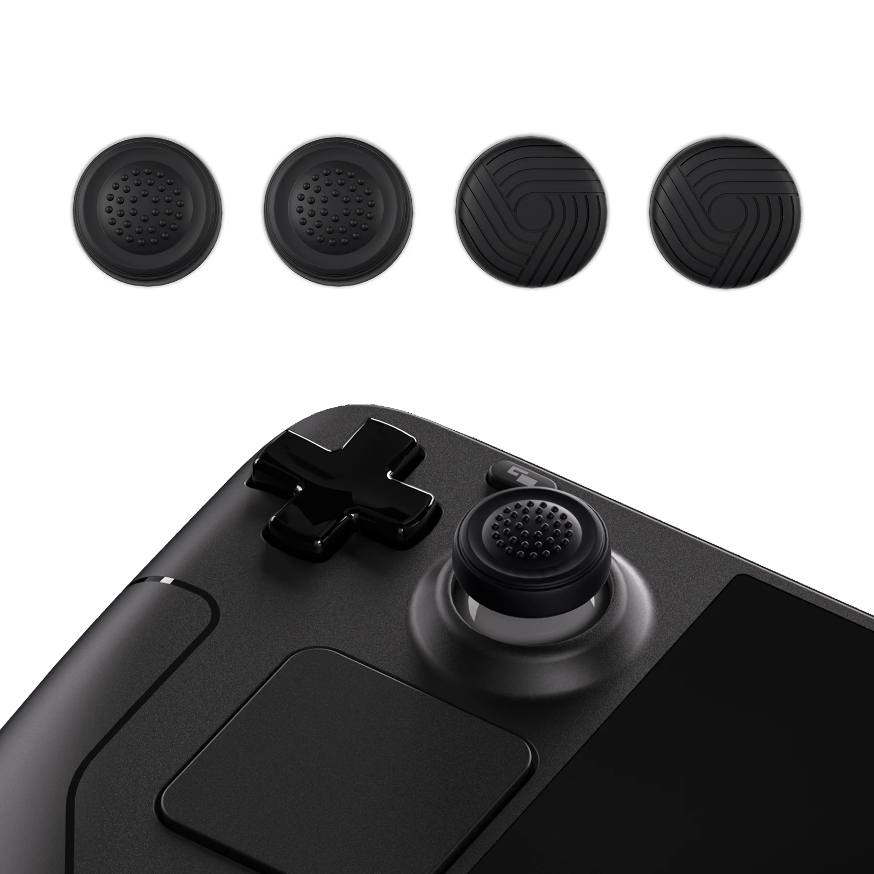 Skull & Co. Skin, CQC and FPS Thumb Grips Joystick Cap Analog Stick Cover  for Steam Deck/OLED and ROG Ally- Black, Set of 6 : Video Games 