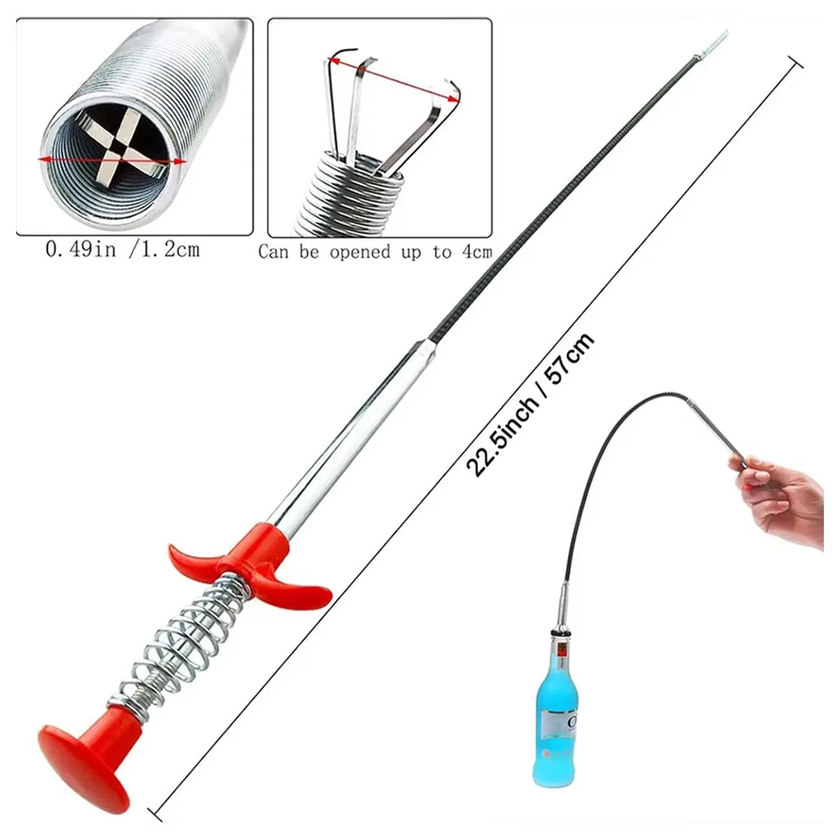 Pipe Unclogger Toilet Floor Drain Blockage Four Claw Cleaning Tool Bending Multifunctional Manual Hair Unclogger Clip 1PC