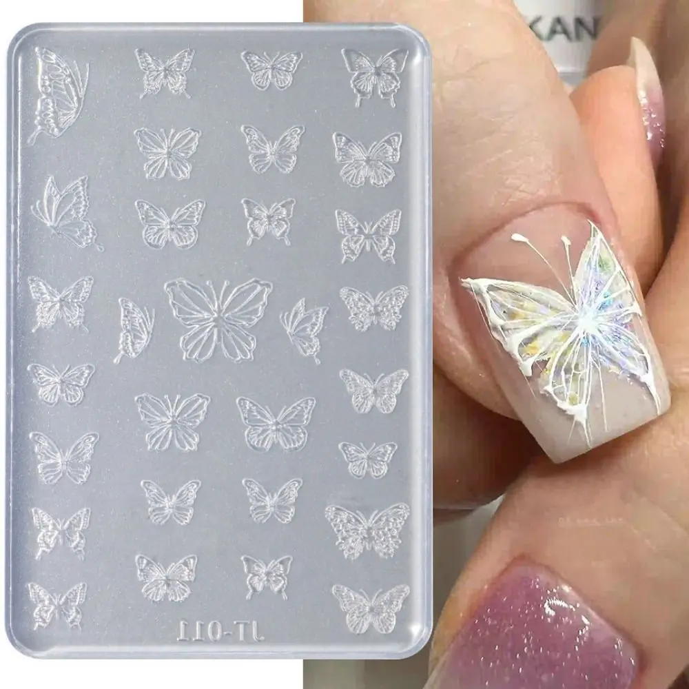 3D Silicone Nail Carving Mold Snowflake Butterfly Multi-Designs