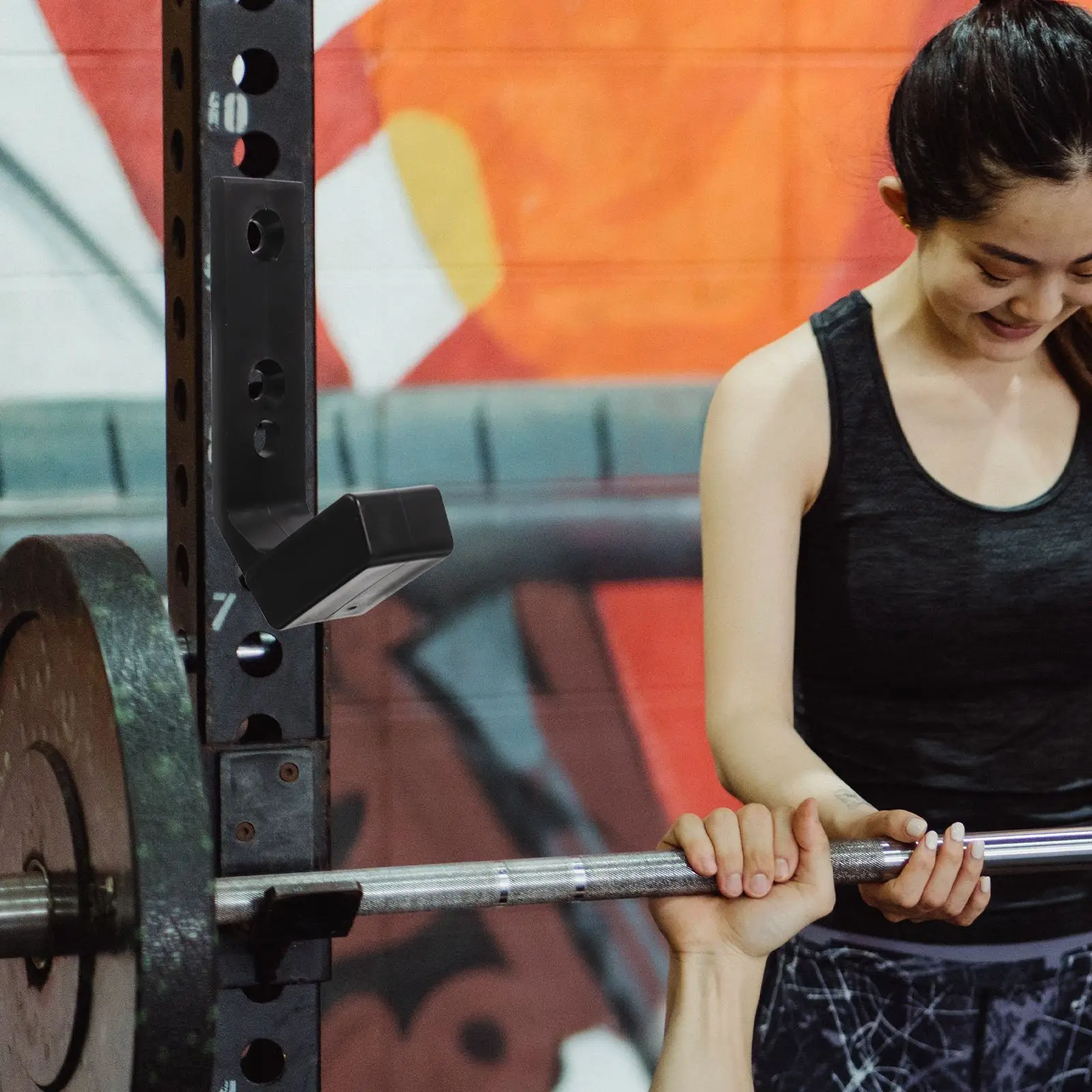 Gancho de soporte para barra, equipo de gimnasio, ganchos de