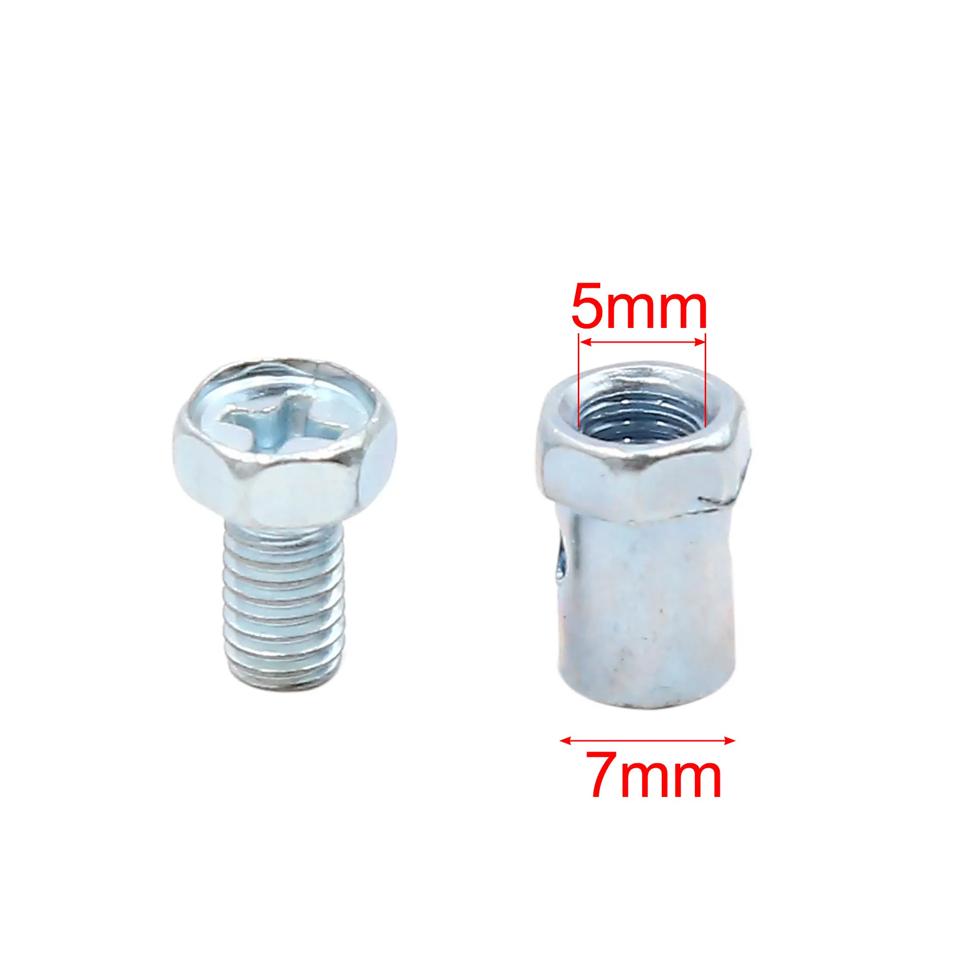 Uxcell Universal Fit Cable Diameter 2.5mm 14 x 8mm Brake Line Cable Wire Fixed Screws Fastener Motorcycle brake line lock kit brake line connector motorcycle brake hose