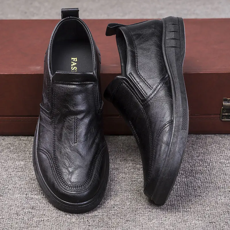 

Мужские зимние ботинки, повседневные кожаные Дышащие Модные рабочие универсальные кроссовки из искусственной кожи на плоской подошве с низким рукавом, новинка 2022