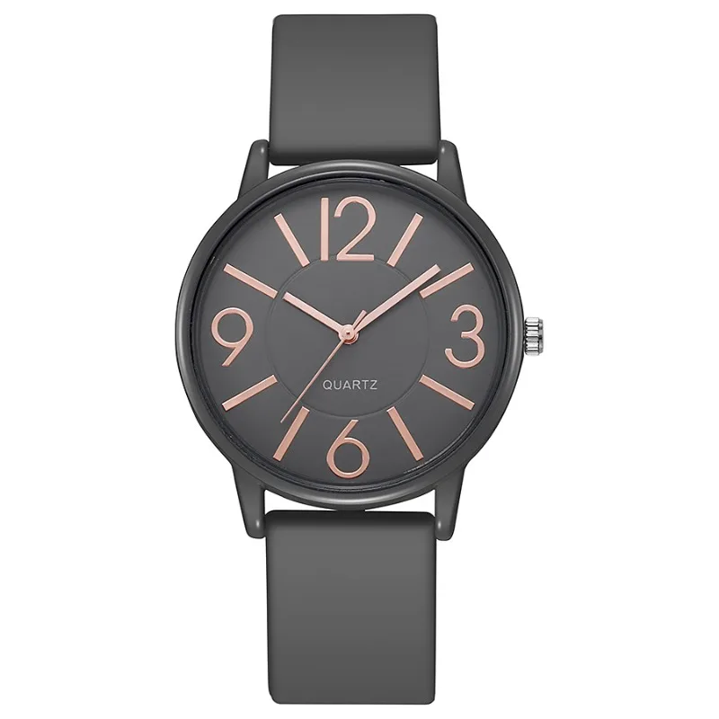 Elegant Women's Quartz Watch with Silicone Strap - Fashion Casual Timepiece