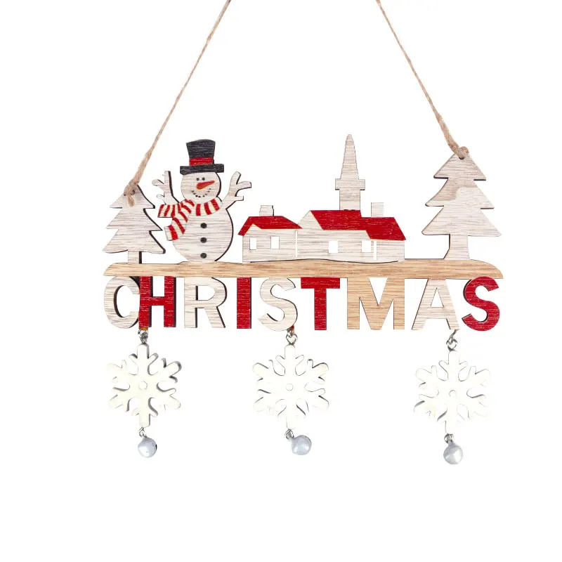 

Wooden Christmas Door Hanging Oranments Wall Xmas Decor Merry Christmas Decoration For Home 2023 New Year Naviidad Door Pendants