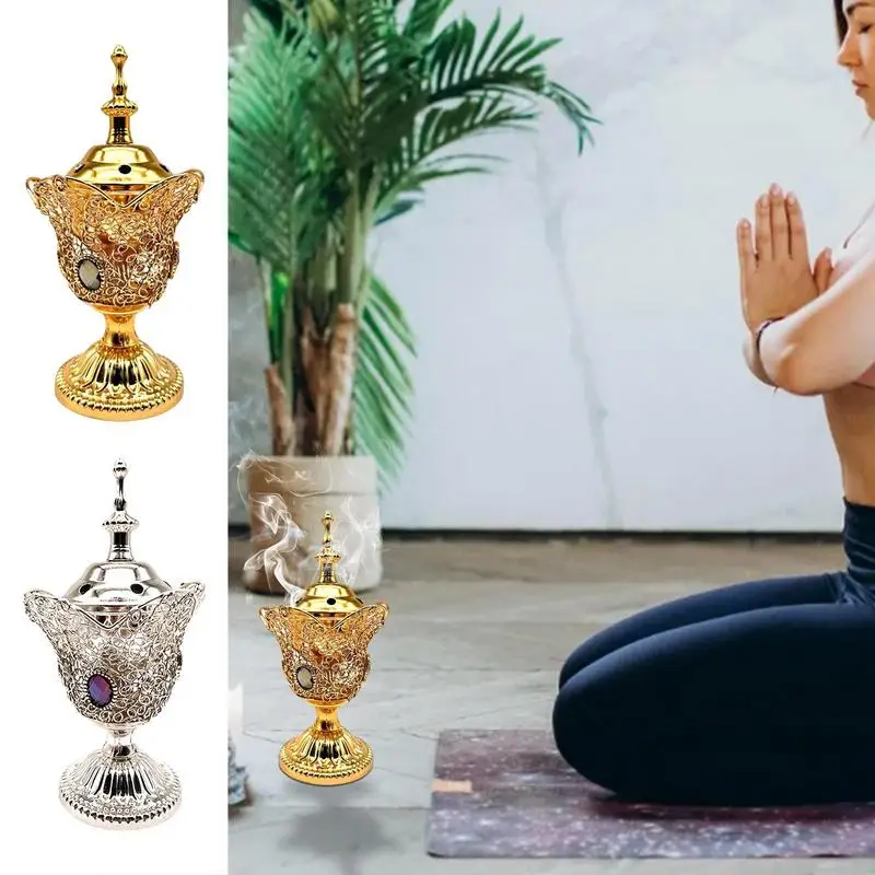 

Vintage Incense Burner Stick Holder Portable Middle Censer Car Aromatherapy Machine Arabic And Middle Eastern Style For Home