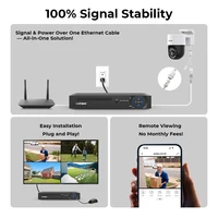 H.view 4K 5MP 8MP Système de caméras de sécurité exterieur PTZ CCTV, kit de vidéosurveillance domestique, caméra IP extérieure, détection humanoïde, 8 canaux, 4