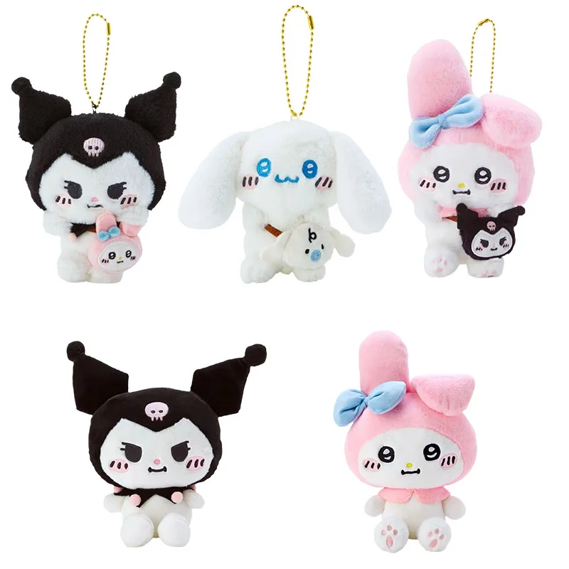 

Sanrio серия 12 см Chiikawaii Kuromi My Melody Cinnamoroll плюшевый брелок Мультфильм Аниме Сумка Женский подарок