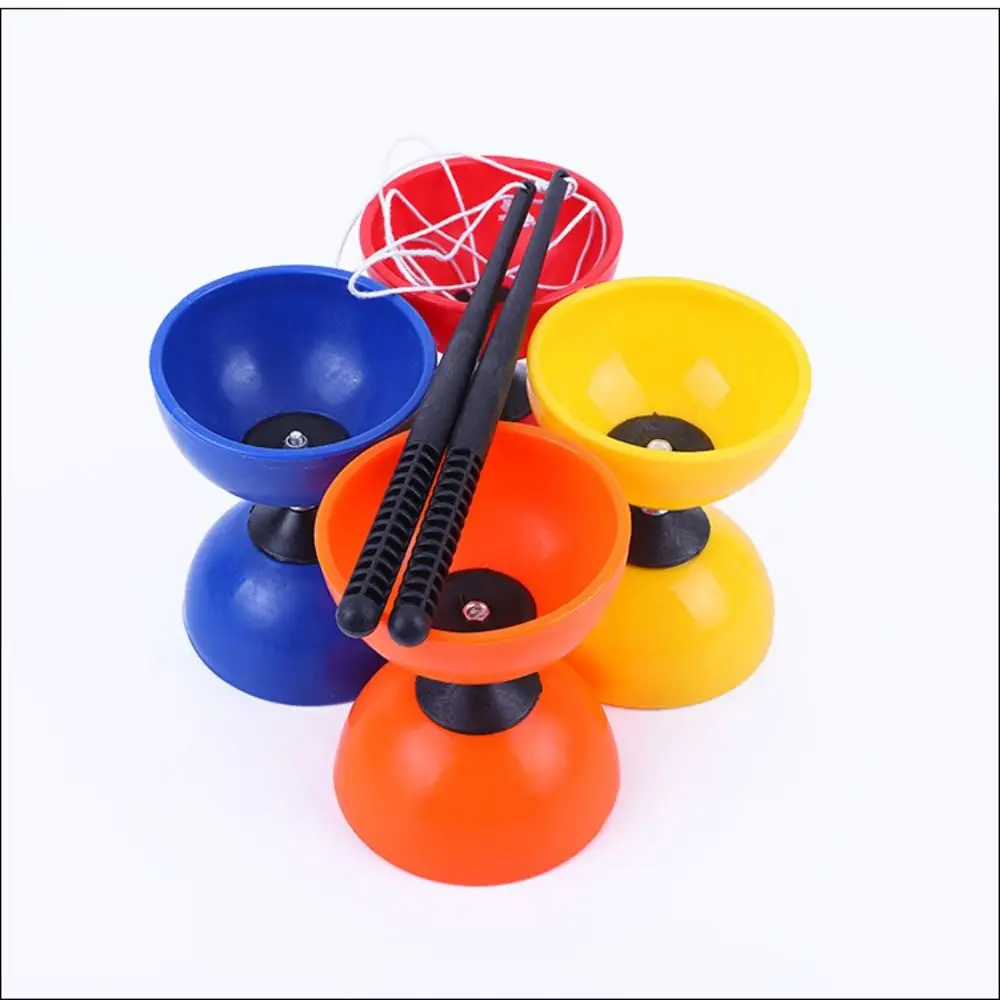 Sensory Training Equipment Leather Chinese Diabolo Bowl Shape Thicken Chinese Yo-yo Soft Diabolo Toy Outdoor 4
