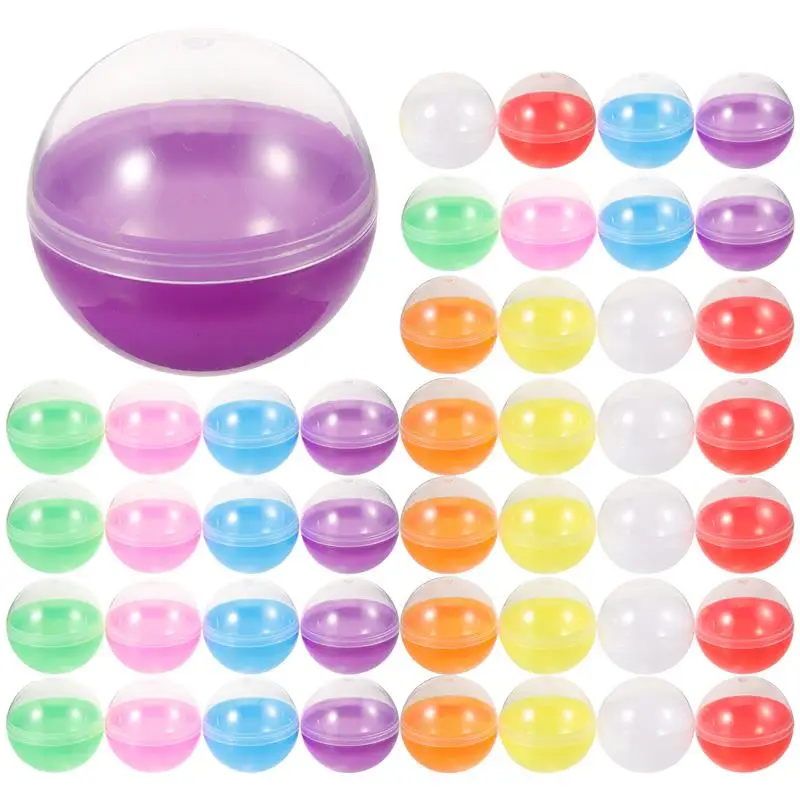 

50Pcs Plastic Fillable Balls Openable Storage Packing Balls Candy Box Diy Fillable Round Twisting Balls Fillable Balls for Party