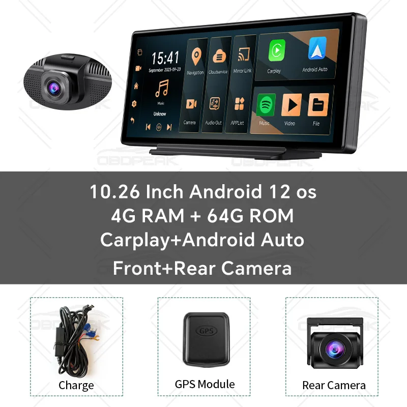 OBDPEAK K50 10.26 インチダッシュボード 4G + 64G Android 13