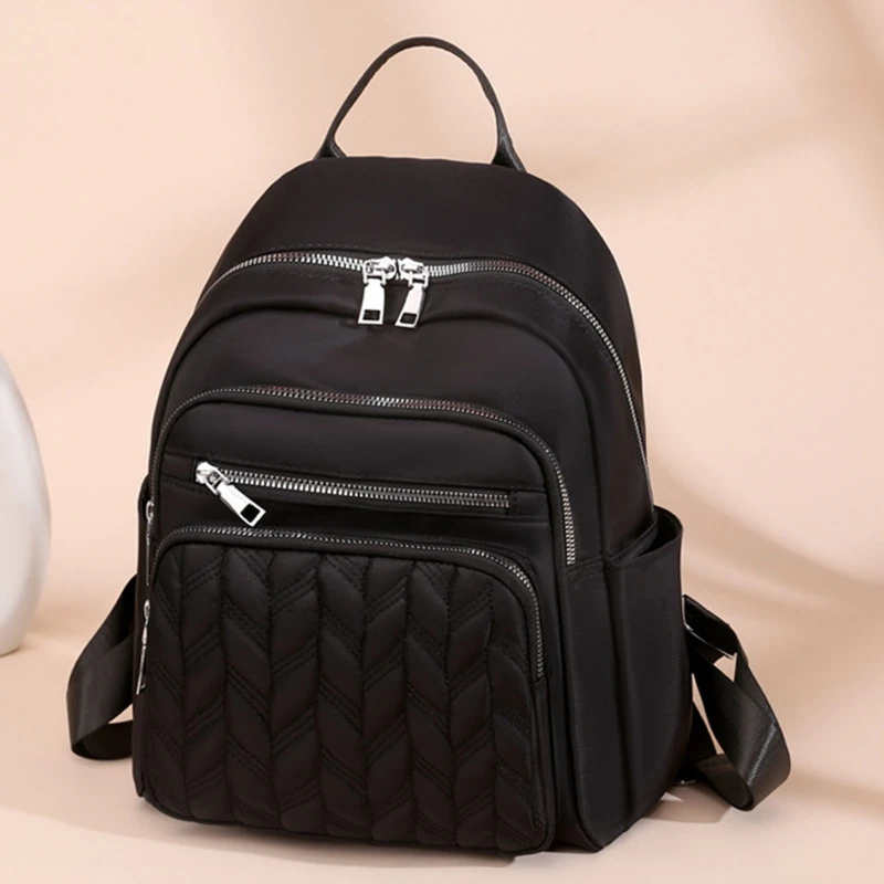 School Bag Small Backpack Purse Quilted Travel Daypack for Women Girls Teenager Student Multiple Pockets