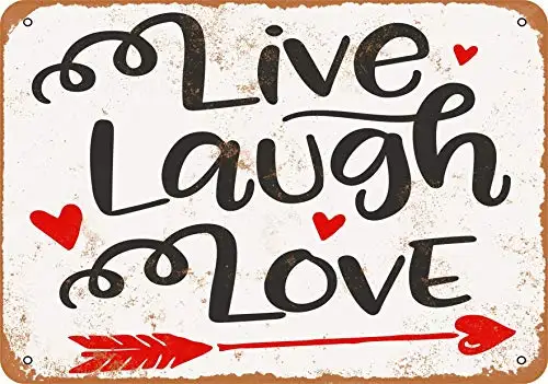 

Metal Sign - Live Laugh Love - Vintage Look Wall Decor for Cafe Bar Pub Home Beer Decoration Crafts