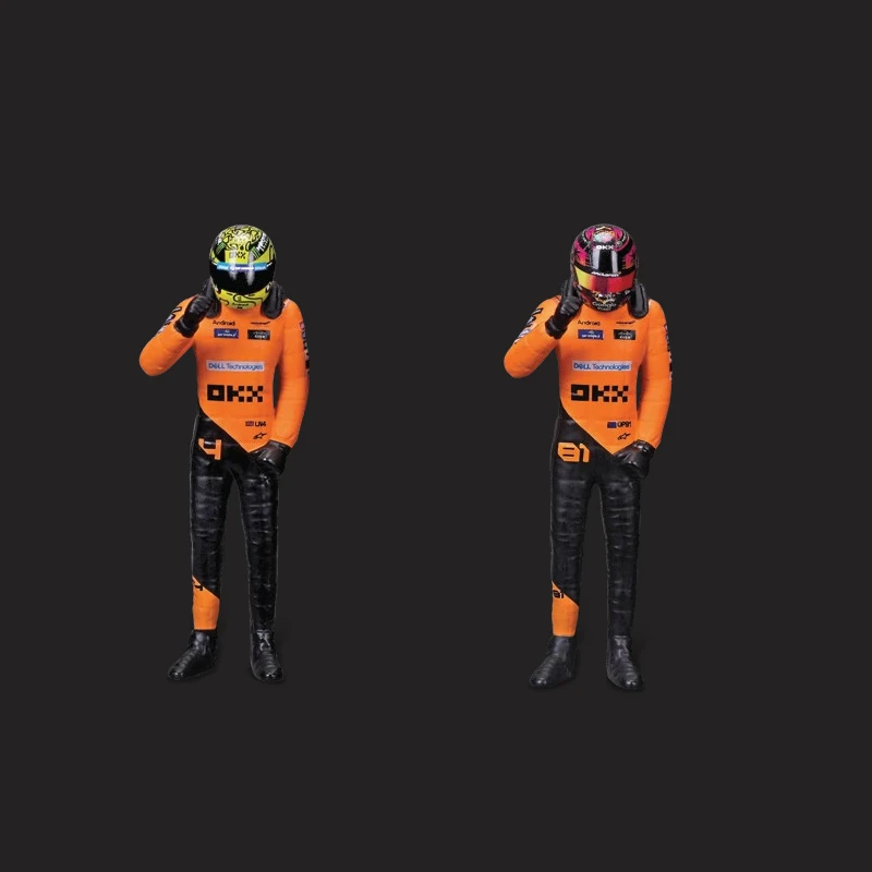 Bbugo 1:24 2024 MCL38 F1 드라이버 인형 합금 자동차 모델 맥라렌 포뮬러 레이싱 다이캐스트 장난감 4    랜도 노리스 81    오스카 피아스트리