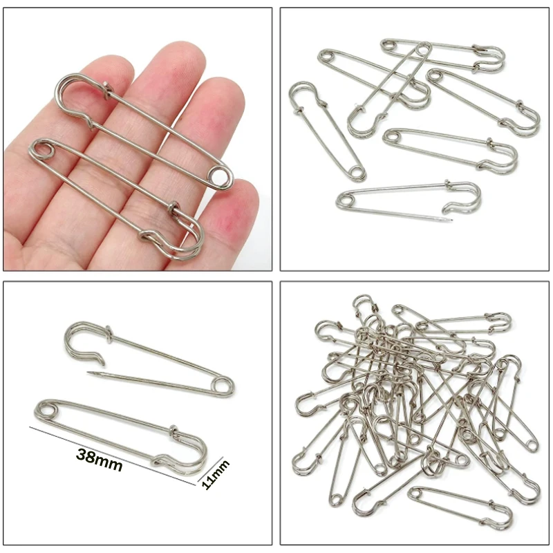Sewing Pins 10-100p 22/28/38/45/54mm Safety Pins DIY Sewing Tools Apparel Accessories