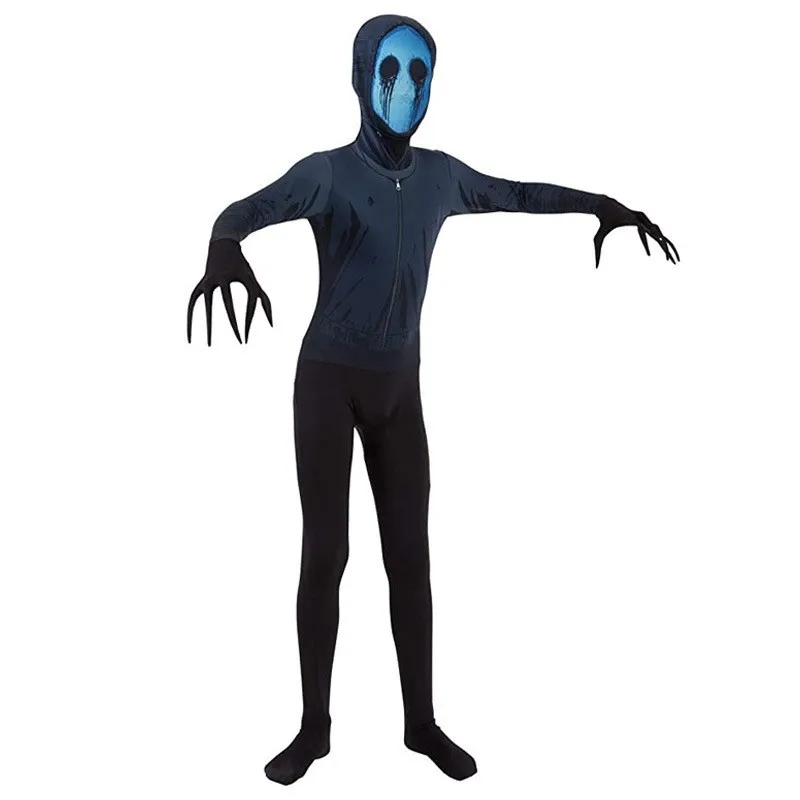 Halloween Cos Halloween Horror Skin-tight Garment Eyeless Jack One-piece Cosplay Costume Role-playing Costume