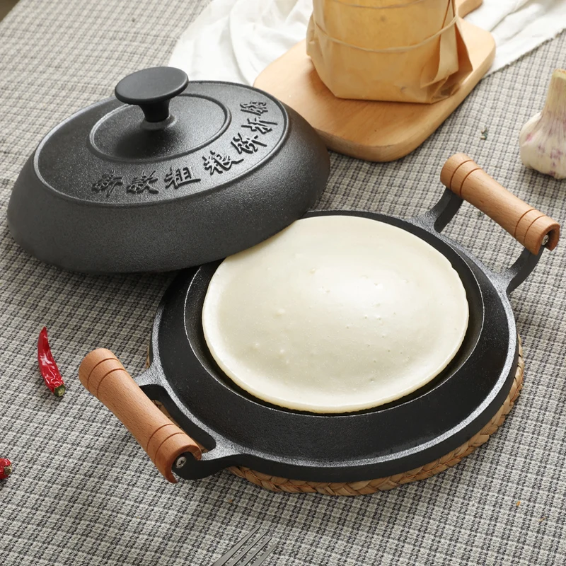 Cast Iron Pancake Pan Crepe Maker Cake Pancake Pot Flapjack Baking Pan