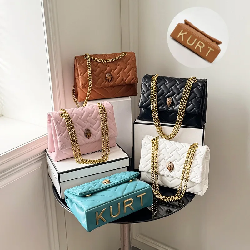 2026 New Chain Bag Textured Rhombus Embroidery Thread Single Bag Versatile Single Shoulder Crossbody Hot Selling Women's Bag
