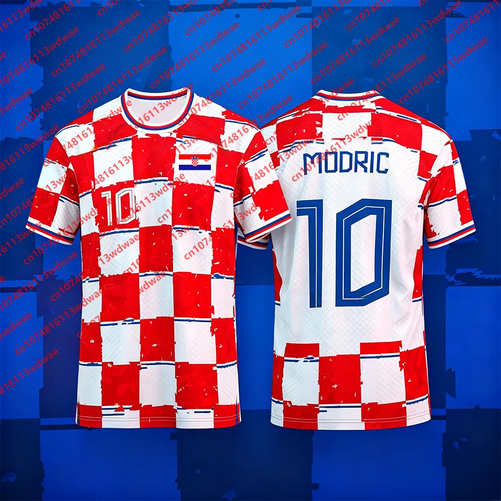 2026 Kroatien Modric Nr. 10 Fußball-T-Shirt Schnelltrocknend Unisex Kinder Erwachsene Training Sport Streetwear Sommer Kurzarm-T-Shirt