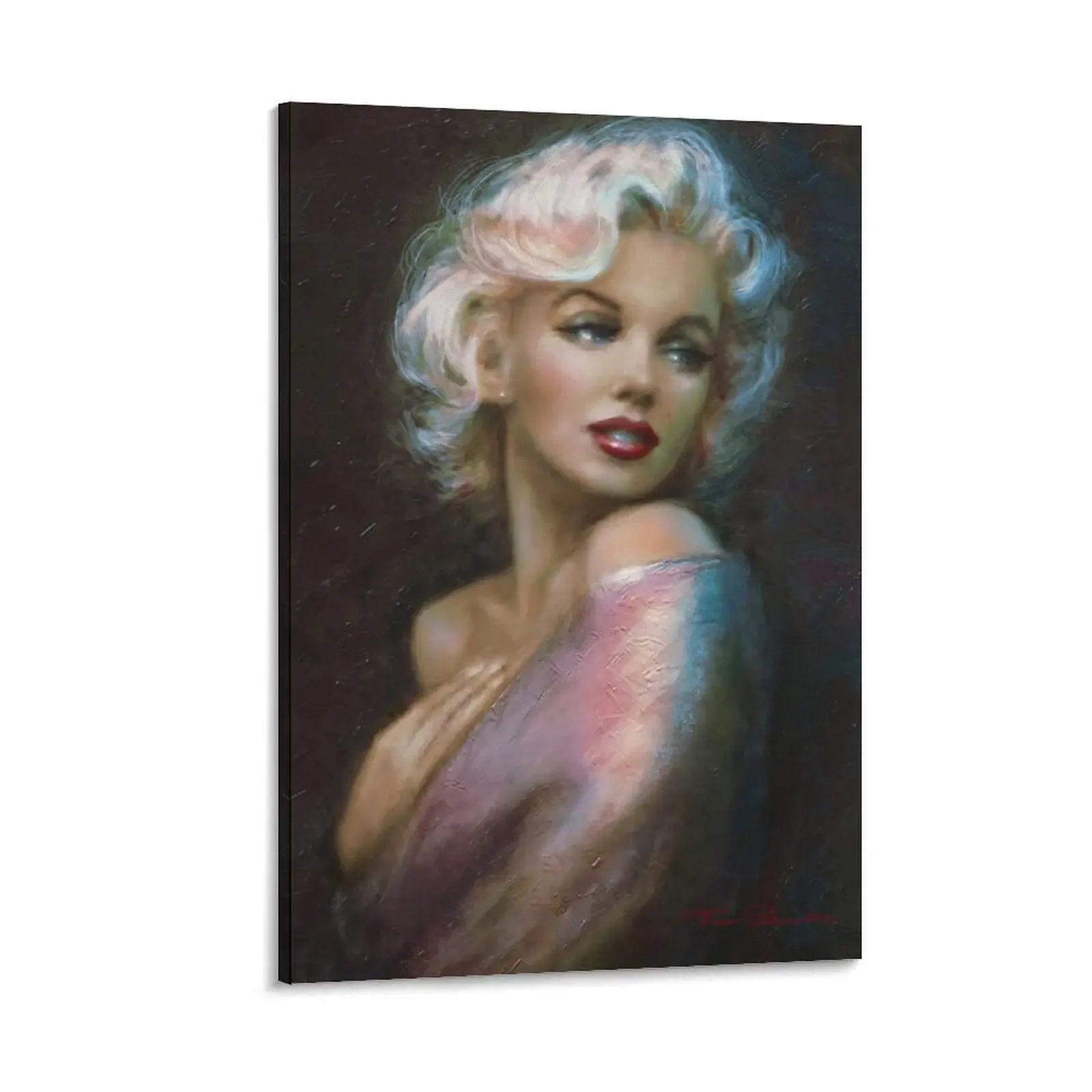 

Theo's Marilyn WW Blue Canvas Painting ornaments for home room decorations aesthetic wallpapers home decor