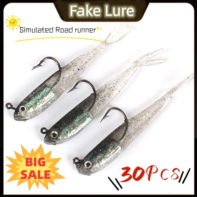 New Fishing Lure With Hook Tackle Soft Bait 75mm T Tail Fish Fishing Lures  Sequin Swing Fishing Spinner Bait Fishing Accessories - AliExpress