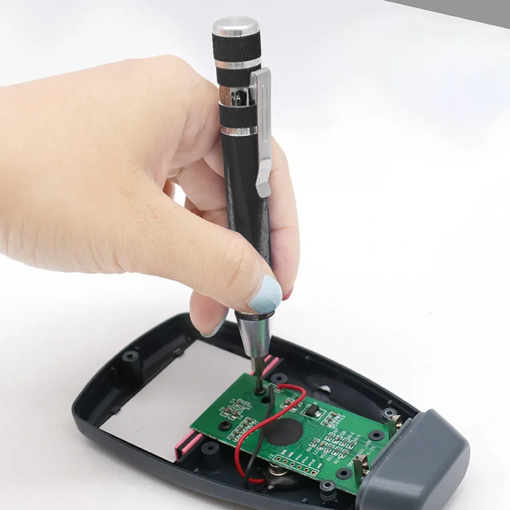 8-in-1 Aluminum Alloy Screwdriver Pen - Changeable Bits For Easy Repairs & Disassembly