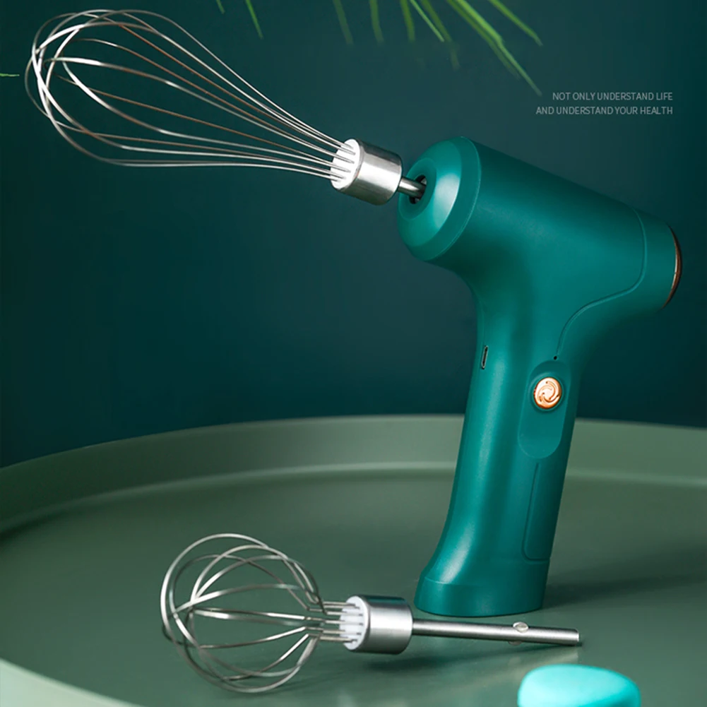 Food Mixer Handheld Blender Electric Mixer Wireless Food Blender Tool One-Touch Speed Control Household Cordless Electric Hand Mixer Kitchen
