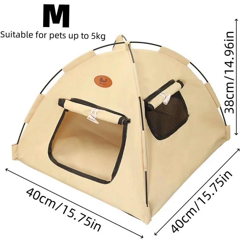 The New Three-color Tent Nest With Its Own Door Curtain Four Seasons General Ventilation Without Flavor Closed Warm Pet Nest 6