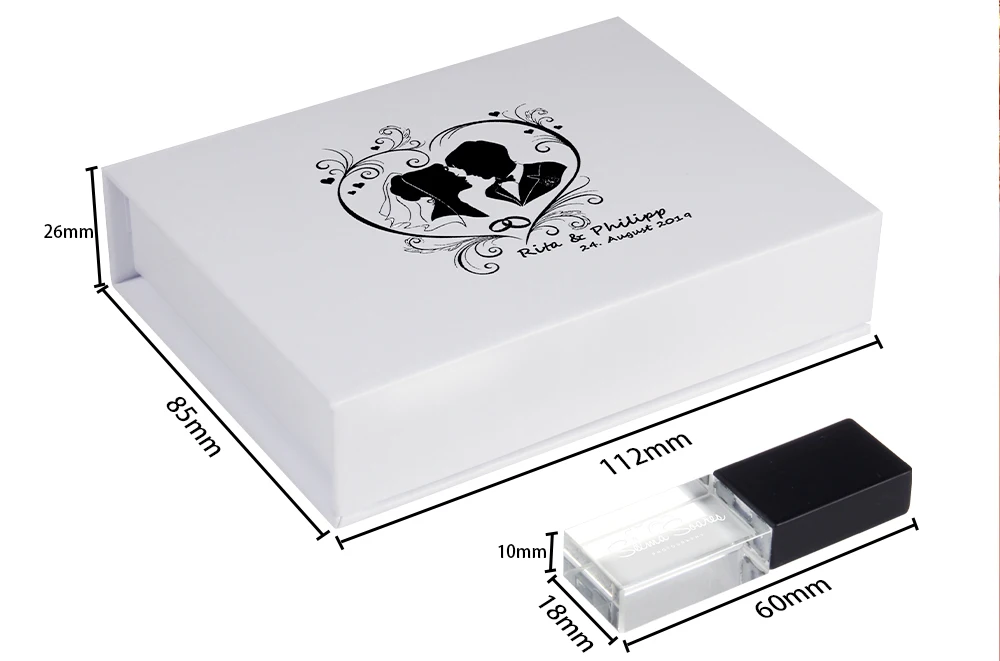 jaster rosa ouro cristal caneta ouro cristal usb vara livre logotipo personalizado caixa de papel branco casamento presentes