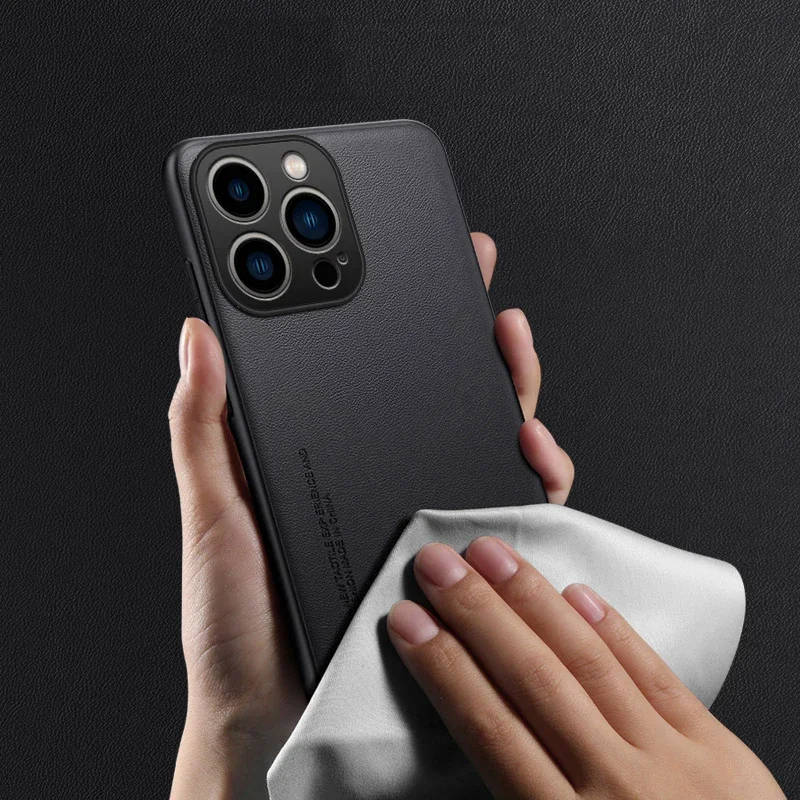 Elegant Ultrathin Leather Phone Case - Shockproof Soft Back Cover