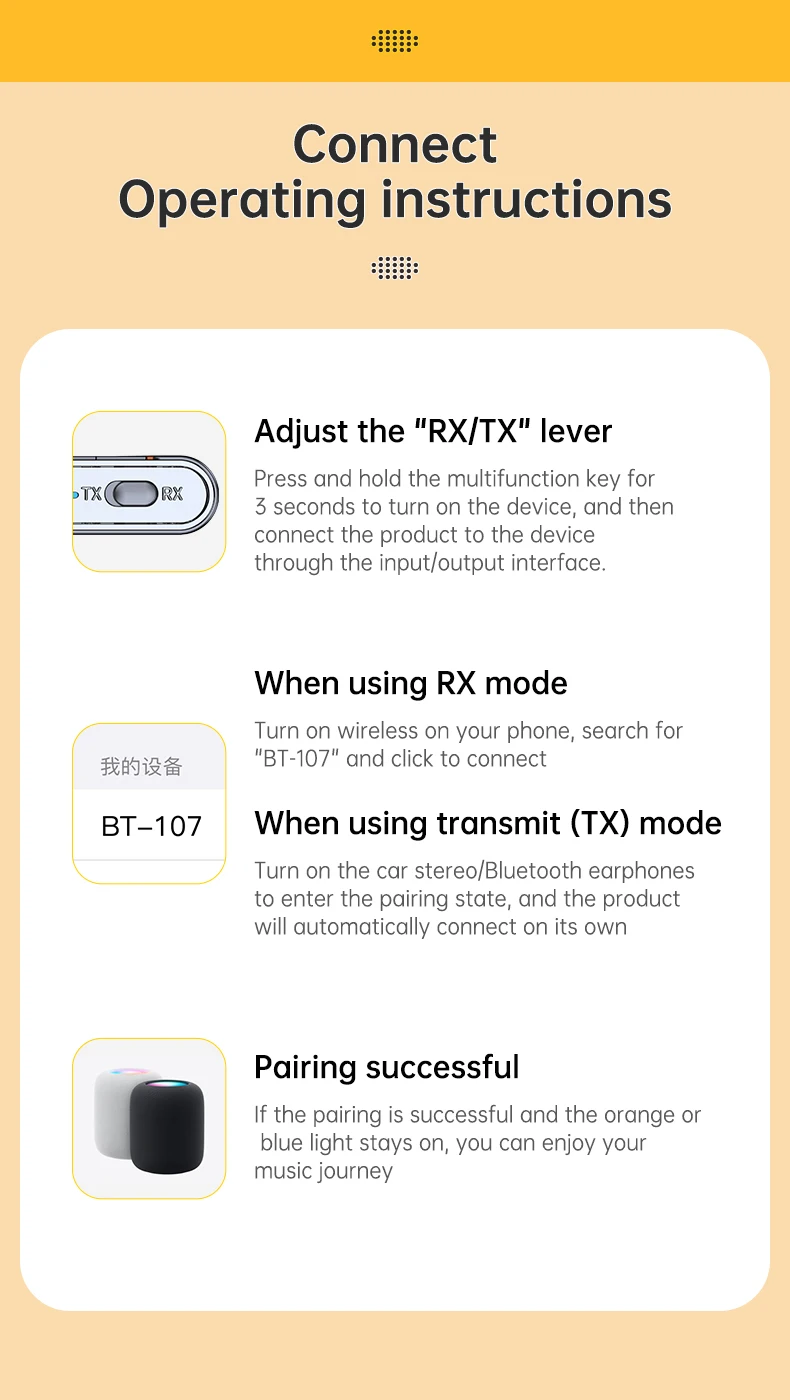 Bluetooth 5.4 Audio Receiver Transmitter For Car TV Speakers PC 3.5 AUX With Mic