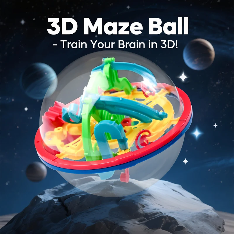 3D 미로 공 퍼즐 장난감 퍼플렉서스 볼 3D 미로 게임 미니 마법 지능 아이디..