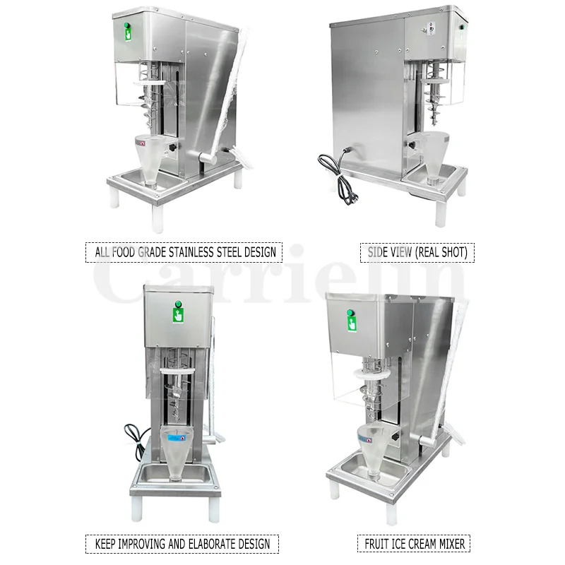 Frozen Yogurt Blending Machine Fridge to Make Milkshake Ice Cream Mixing Snowstorm Machine Stainless Steel Commercial Equipment 4
