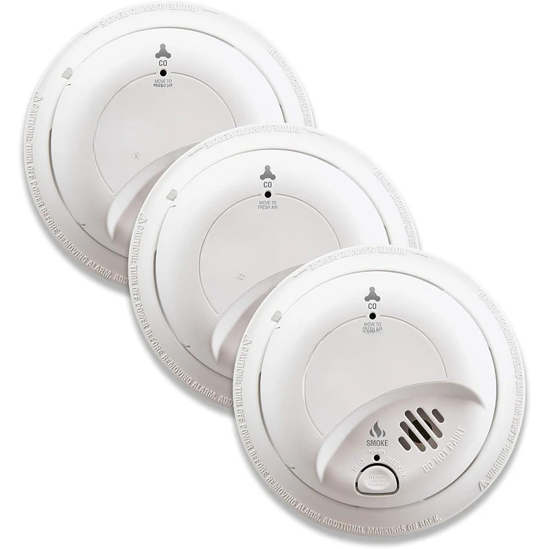 White, Pack of 3,BRK SC9120B-3 Hardwired Smoke and Carbon Monoxide (CO) Detector with Battery Backup 2