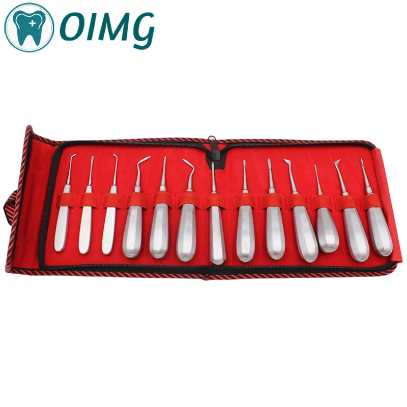 StainlessSteelDentalLuxatingLiftElevatorTeethClareadorCurved