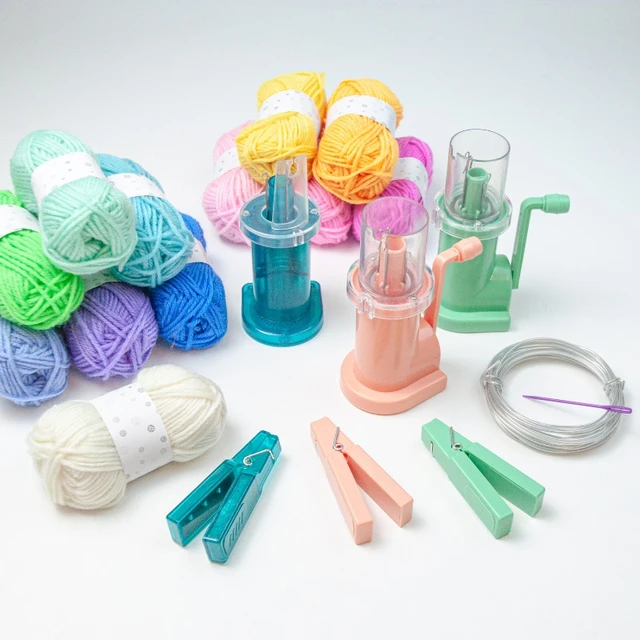 DIY Hand-operated Embellish-Knit Knitting Machine Spool Knitter Weave Tool  - AliExpress