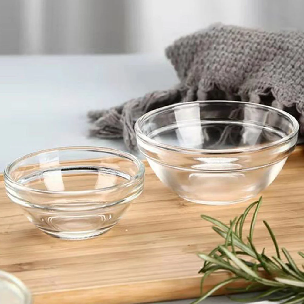 6pcs Glass Pudding Bowls Jelly Cups Small Clear Glass Bowls Dessert  Containers Kitchen Mini Prep Bowls 