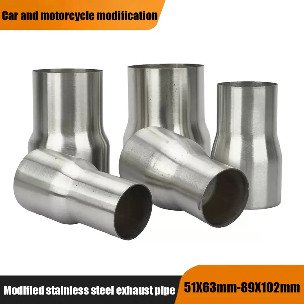 ท่อไอเสียสแตนเลสสำหรับดัดแปลงรถยนต์และรถจักรยานยนต์ ท่อแปลงขนาด ท่อลดขนาด ข้อต่ออะแดปเตอร์ 1