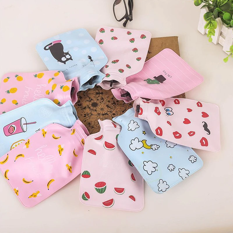 1PC Portable Cute Cartoon Hot Water Bottle Hot Water Warmer Hand Warmer Water-filling Hot-water Bag Home Warming Product