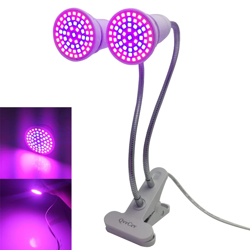 60 Led Plant Grow Light Eu/Us/Uk Plug Lamps Desk Cultivo Phyto Bulb Growing Lamp Clip Holder Per Indoor Serra Grow Tent Box