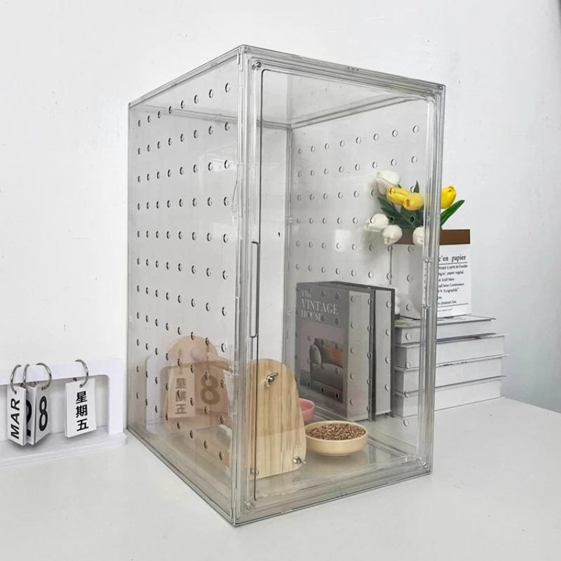 360° Clear View Bird Cage,Splash-Proof Acrylic Parrot Enclosure,Cockatiel & Mynah Aviary, Easy Cleaning Pet Bird Supplies 1