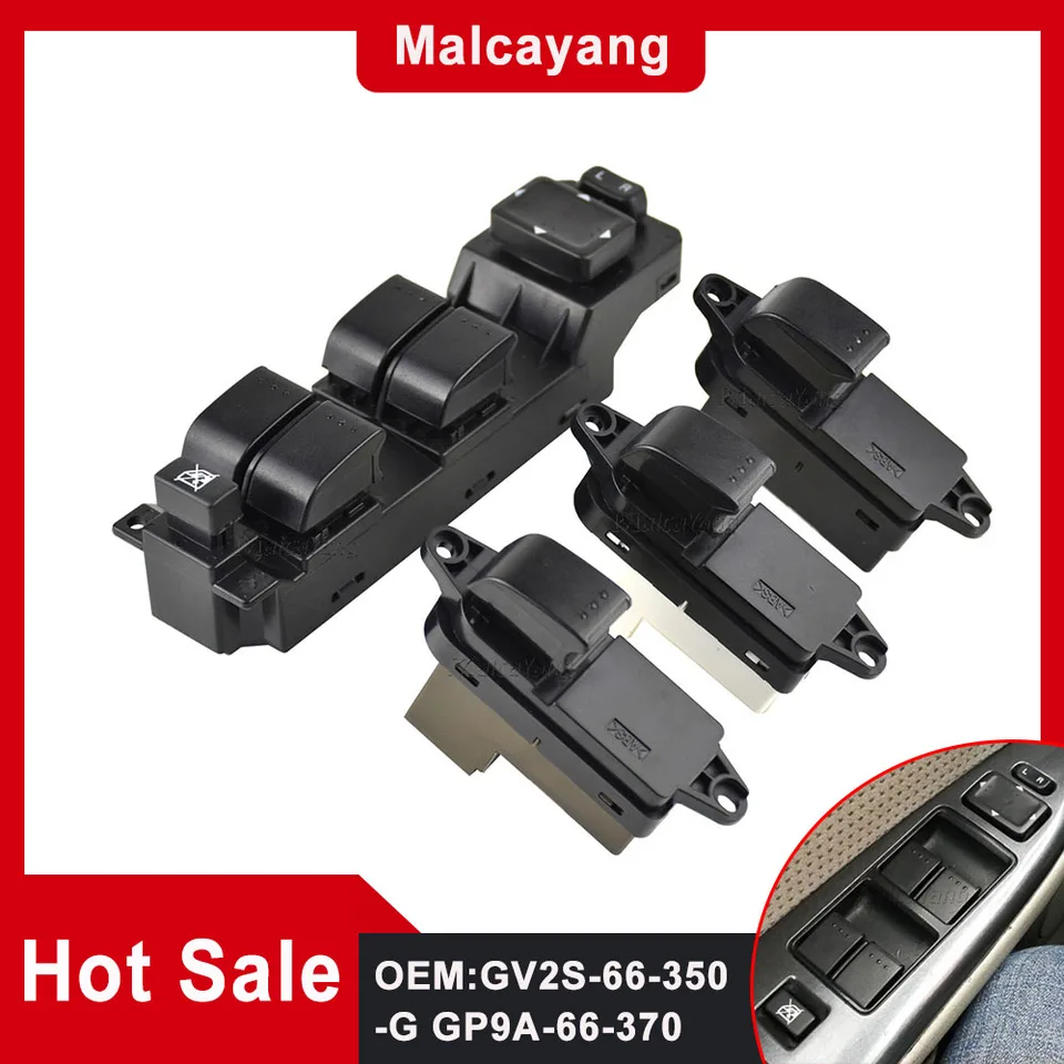 Botón Ventana Eléctrica Para Mazda 6 2006 2007 2008 Auto Car Window Master Interruptor Elevador Botón GP7A-66-350A GP7A66350 GP7A66350A Ventana Interruptor