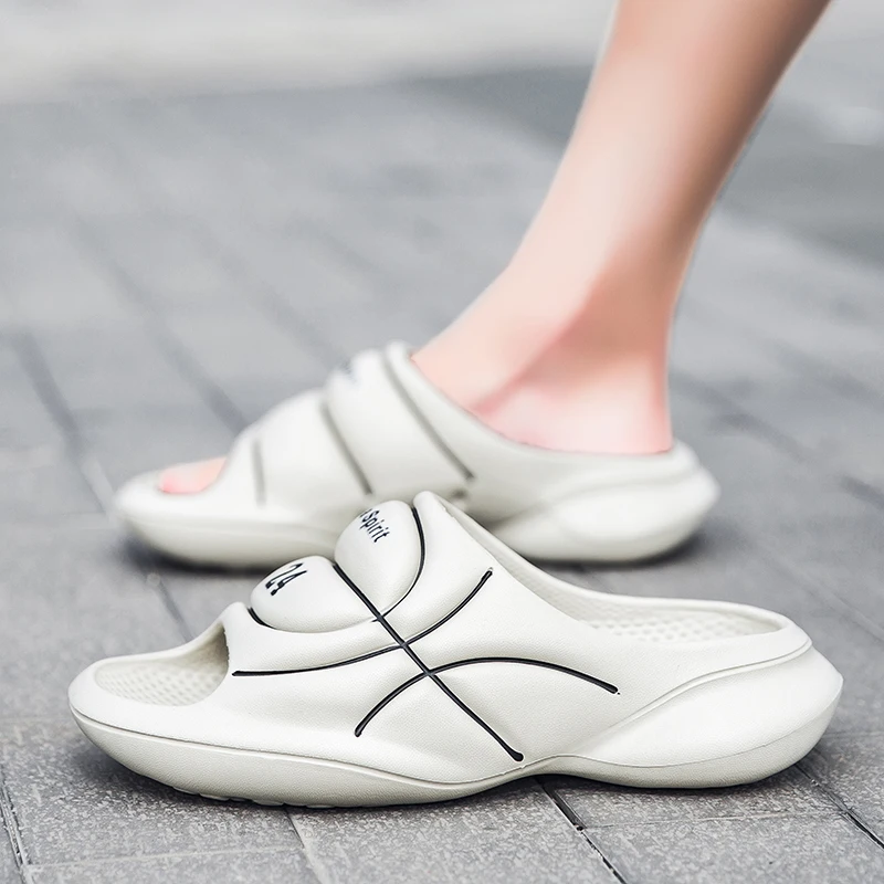 Slippers for men in summer outdoor sports dual purpose anti slip odor resistant sandals basketball Slippers soft slippers,summer slippers,anti slip sandals,men shoes