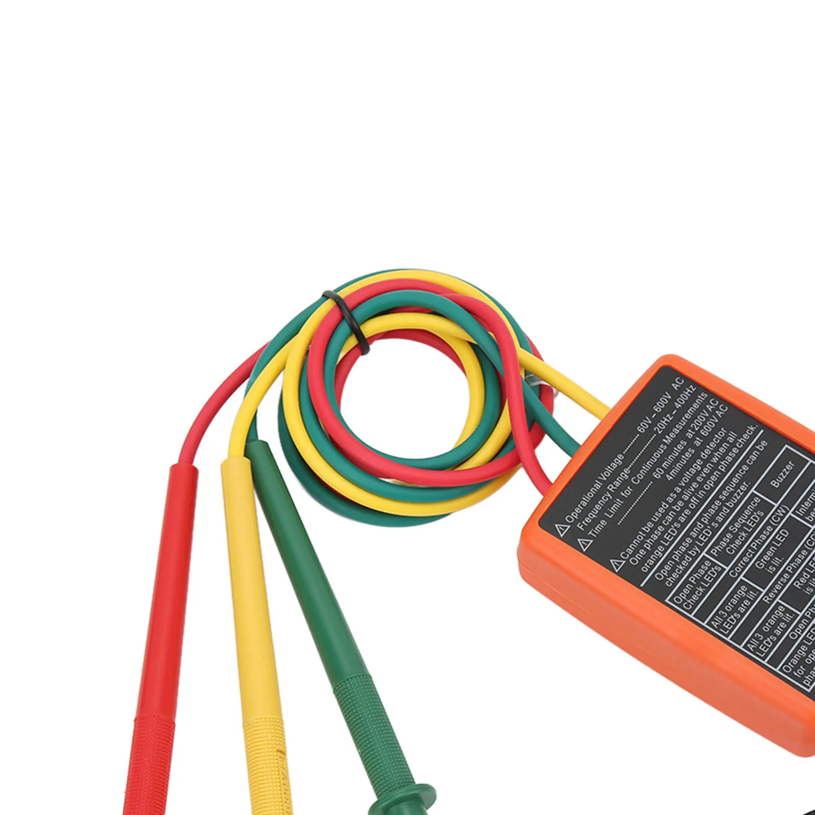 3상 회전 측정기 AC 60600V 전기 테스트용 공장용 클립이 있는 다기능 3상 회전 테스터