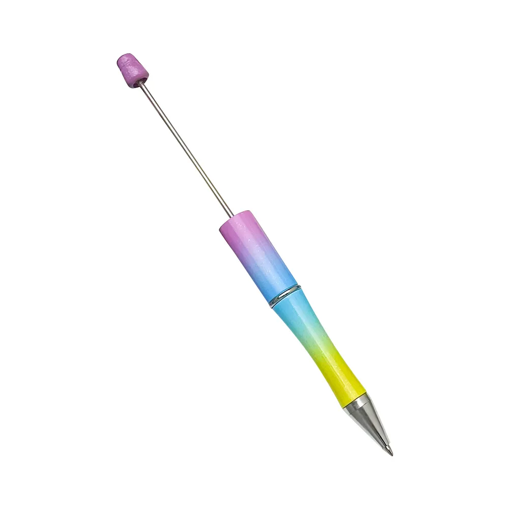 20pcs Creative Spinning Ball Pen DIY Beaded Ballpoint Pens Multi Color Bead Spinning Pen Handmade with Bead Light Gradient Pens