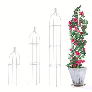 1 pz Traliccio da giardino per piante rampicanti Torre esterna Obelisco Traliccio da giardino Piante alte in vaso Supporto Fiori 1