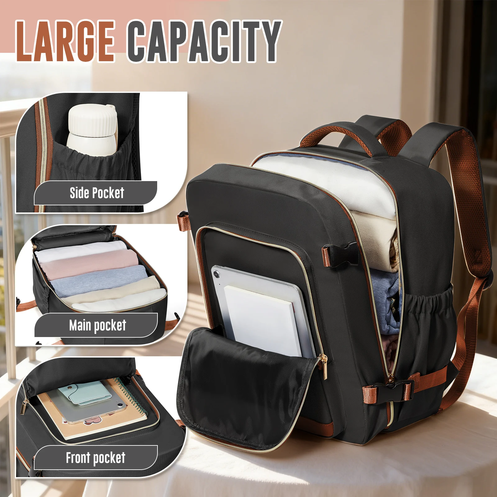 2026 New Ryanair 40x30x20 Backpack Portable Travel Bag, Executive Backpack 15.6'' Laptop Bag College School Portable Backpack