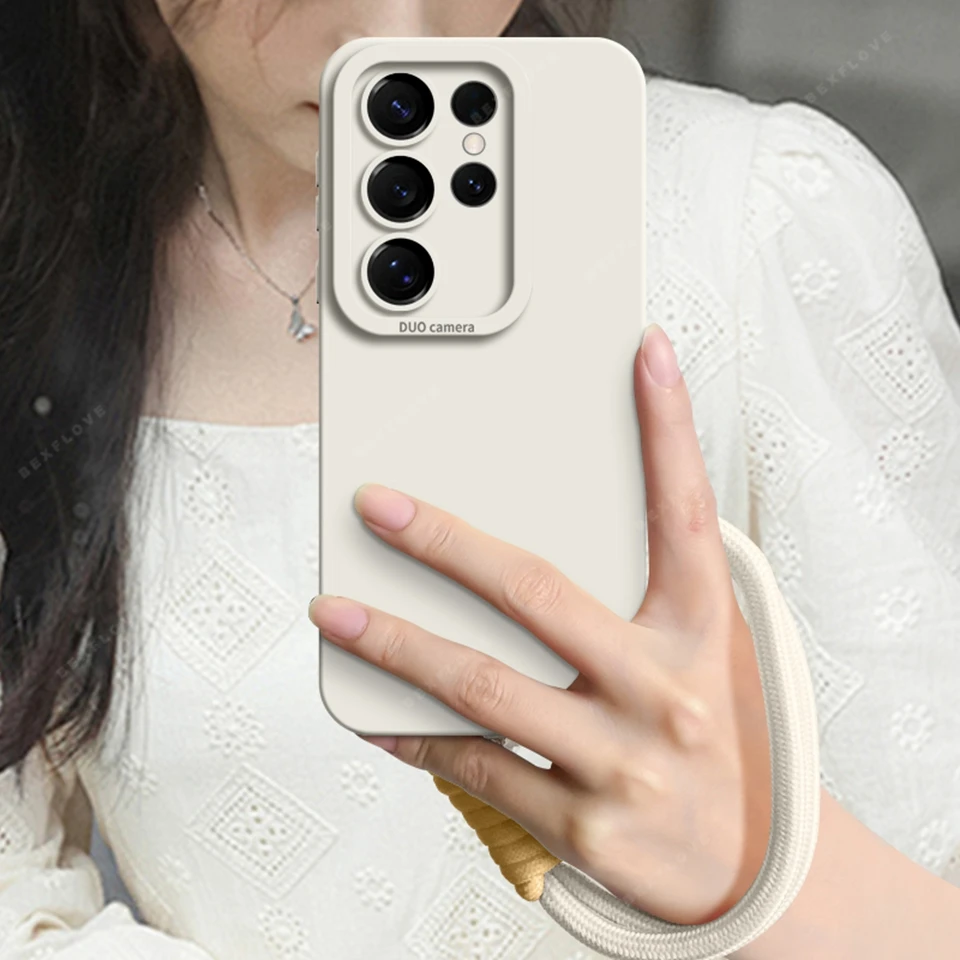 Liquid Silicone Phone Case with Wrist Strap and Lanyard Attachment - Original Cover