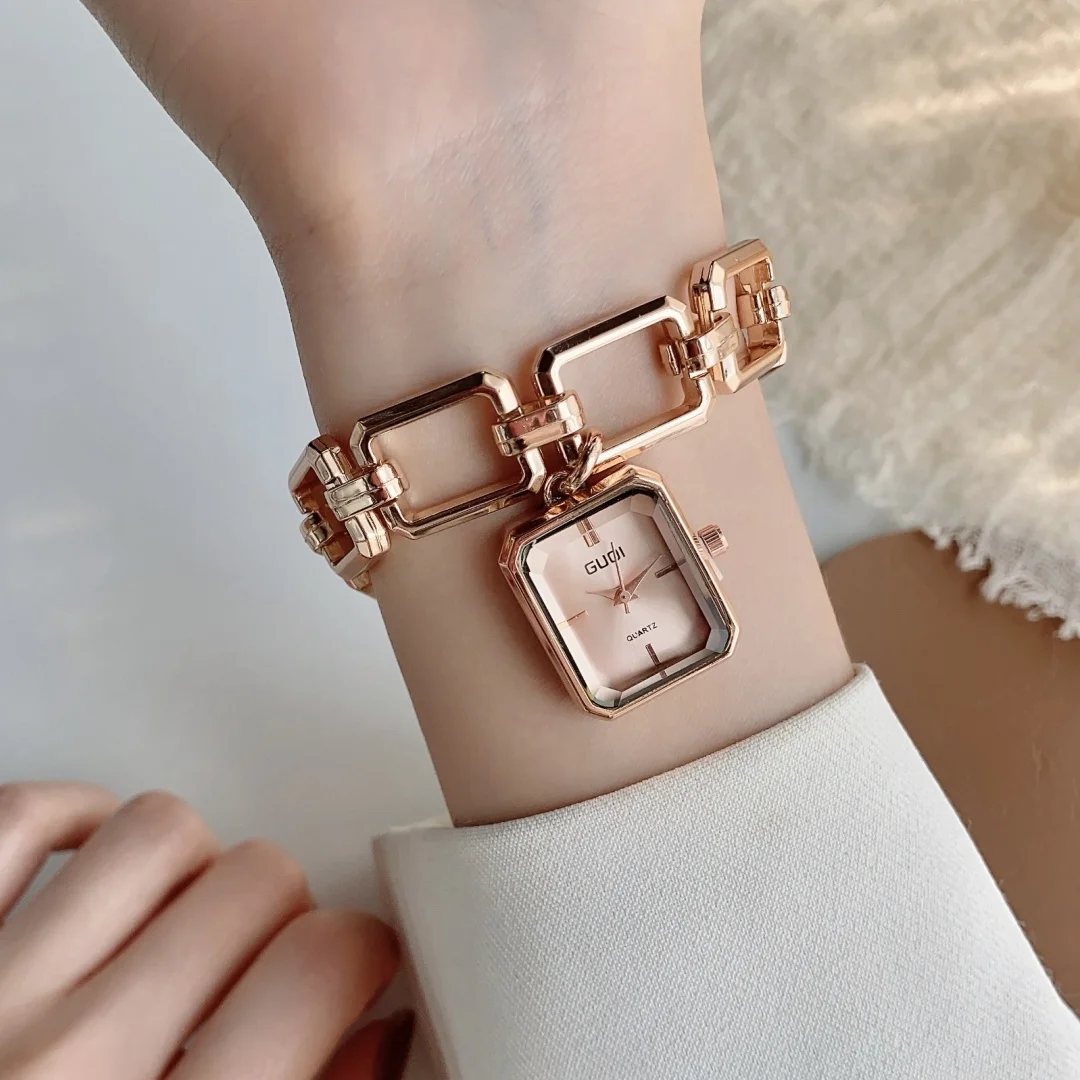 Elegant Women's Square Dial Quartz Bracelet Watch